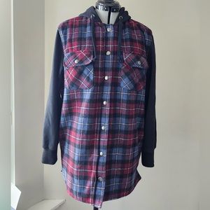 Topshop US 4 plaid and jersey jacket